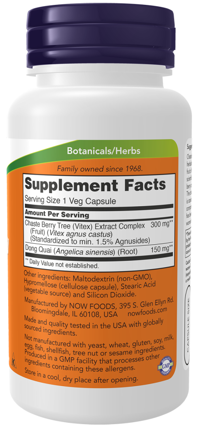 NOW Foods Chaste Berry 300 mg - Endokrina Podrška Za Žene