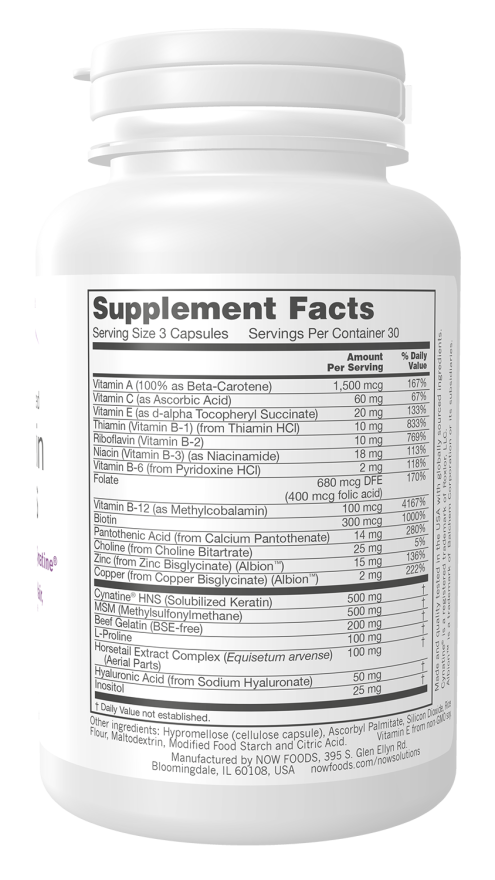 NOW Foods Hair, Skin & Nails - Podrška Za Lepotu i Zdravlje Kose, Kože i Noktiju