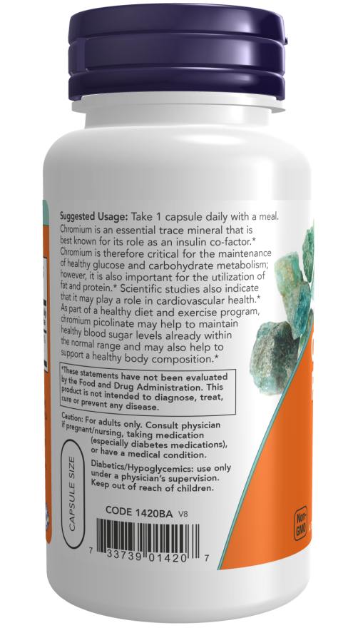 NOW Foods Hrom Pikolinat – Podrška Metabolizmu i Regulaciji Šećera u Krvi - Dobrobit