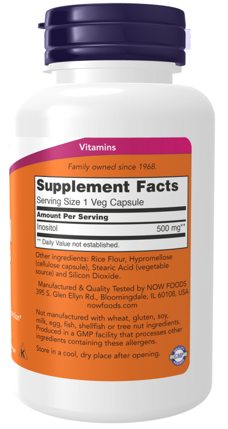NOW Foods Inositol 500 mg - Podrška Membranskoj Funkciji - Dobrobit
