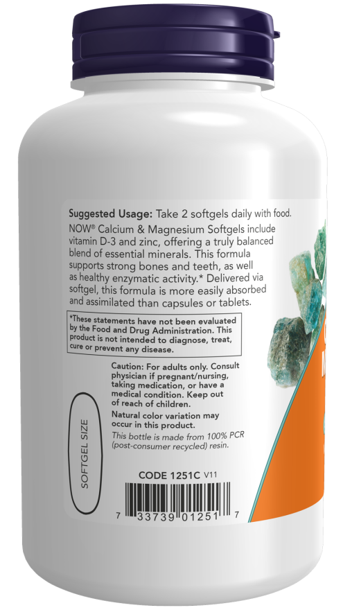 NOW Foods Kalcijum i Magnezijum – Podrška Kostima i Imunitetu - Dobrobit