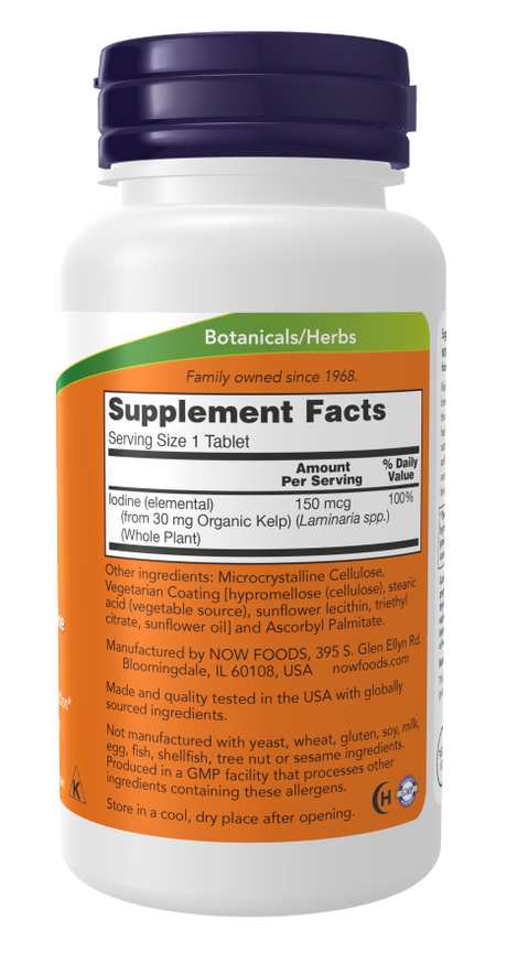 NOW Foods Kelp 150 mcg - Prirodni Jod Za Zdravlje Štitne Žlezde