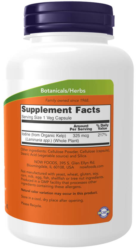 NOW Foods Kelp 325 mcg – Prirodni Jod Za Zdravlje Štitne Žlezde