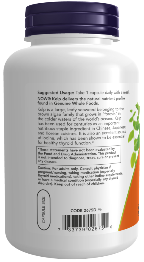 NOW Foods Kelp 325 mcg – Prirodni Jod Za Zdravlje Štitne Žlezde