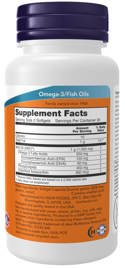 NOW Foods Krill Oil 500 mg – Prirodni Izvor Omega-3 Za Zdravlje Zglobova i Srca