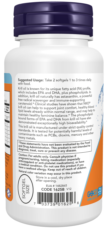 NOW Foods Krill Oil 500 mg – Prirodni Izvor Omega-3 Za Zdravlje Zglobova i Srca