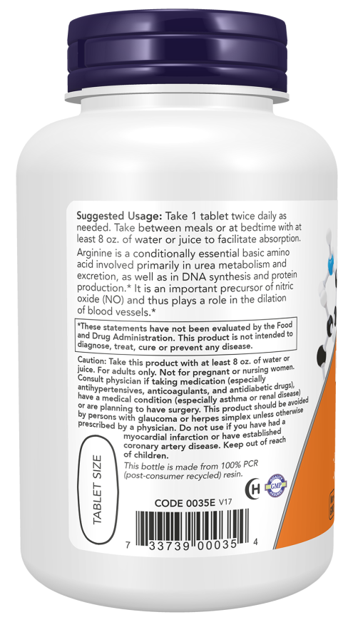 NOW Foods L-Arginin Double Strength 1,000 mg – Podrška za Energiju i Cirkulaciju - Dobrobit