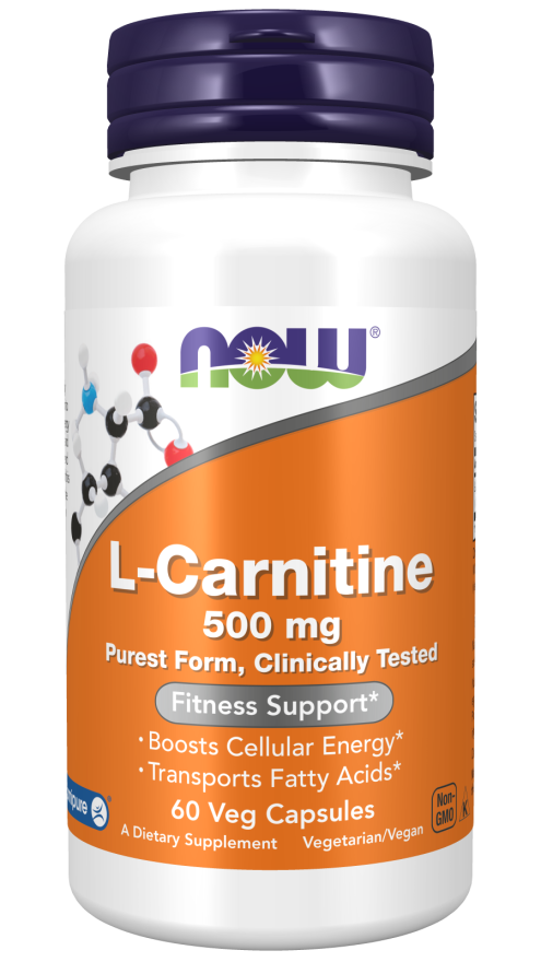 NOW Foods L-Carnitine 500 mg – Povećajte Energiju i Sagorevanje Masti