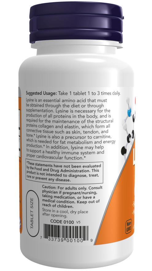 NOW Foods L-Lysine 500 mg - Podrška Za Sintezu Kolagena i Imunitet