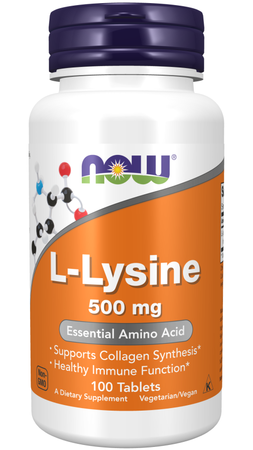 NOW Foods L-Lysine 500 mg - Podrška Za Sintezu Kolagena i Imunitet