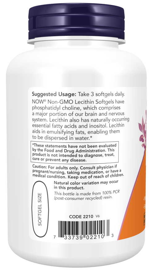 NOW Foods Lecithin 1200 mg - Podrška Za Mozak i Nervni Sistem