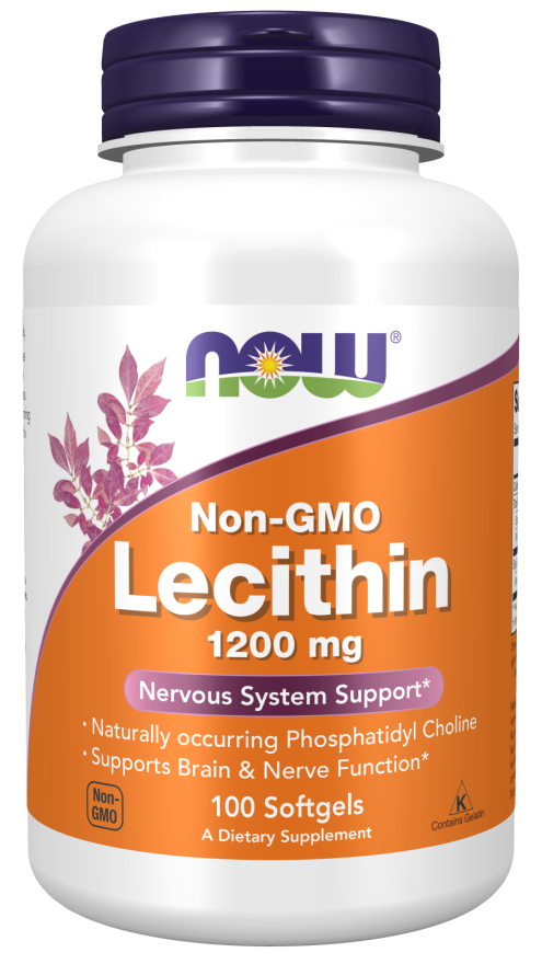 NOW Foods Lecithin 1200 mg - Podrška Za Mozak i Nervni Sistem