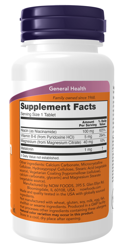 NOW Foods Melatonin 1 mg - Podrška Zdravom Snu i Probavi