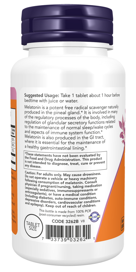 NOW Foods Melatonin 1 mg - Podrška Zdravom Snu i Probavi