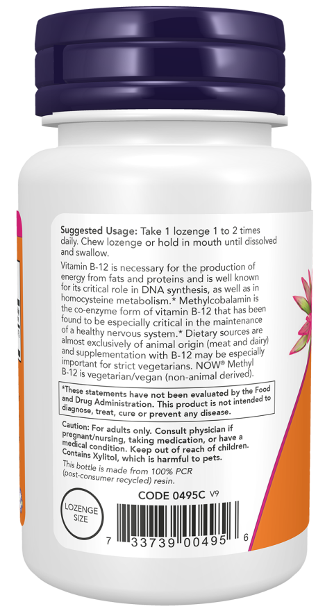 NOW Foods Methyl B-12 1,000 mcg – Energija i Zdravlje Nervnog Sistema - Dobrobit
