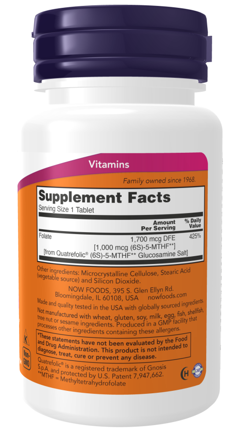NOW Foods Metil Folat 1,000 mcg – Aktivni Oblik Folata Za Optimalno Zdravlje - Dobrobit