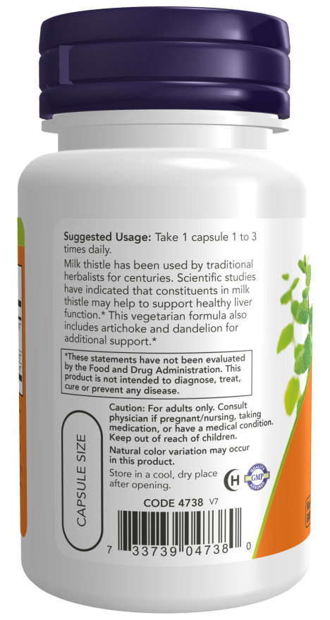 NOW Foods Milk Thistle Double Strength 300 mg - Podrška Zdravlju Jetre