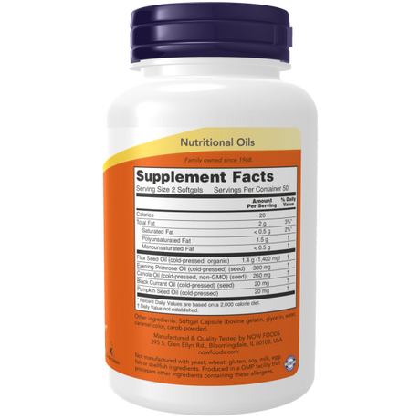 NOW Foods Omega 3-6-9 1000 mg – Za Zdravu Kožu i Imunitet