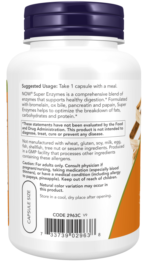 NOW Foods Super Enzimi – Podrška za Varenje i Apsorpciju Nutrijenata - Dobrobit