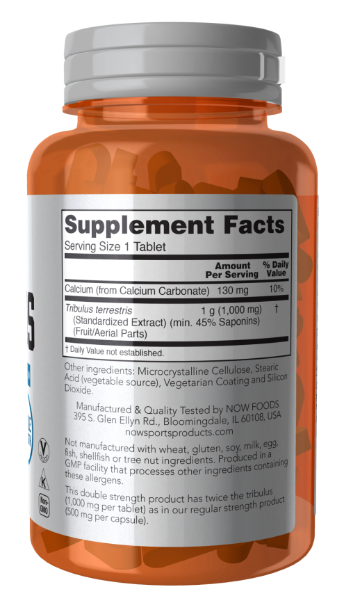 NOW Foods Tribulus 1000 mg - Dvostruka Snaga Za Reproduktivno Zdravlje