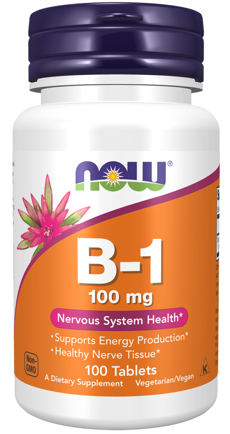 NOW Foods Vitamin B-1 100 mg – Podrška Za Energiju i Nervni Sistem - Dobrobit