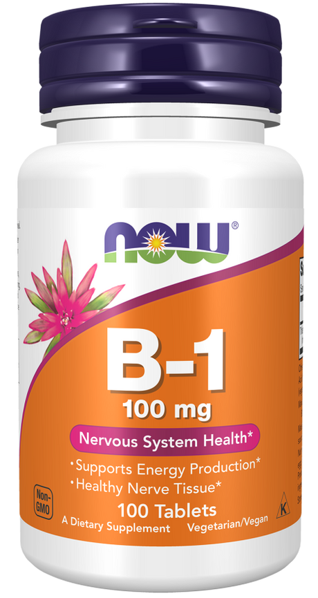 NOW Foods Vitamin B-1 100 mg – Podrška Za Energiju i Nervni Sistem - Dobrobit