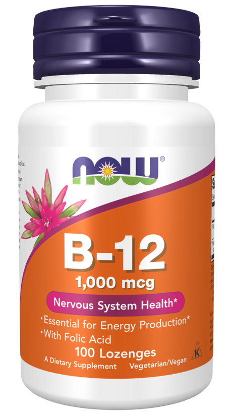 NOW Foods Vitamin B-12 1000 mcg – Energija i Metabolizam - Dobrobit
