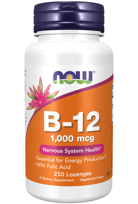 NOW Foods Vitamin B-12 1000 mcg – Energija i Metabolizam - Dobrobit