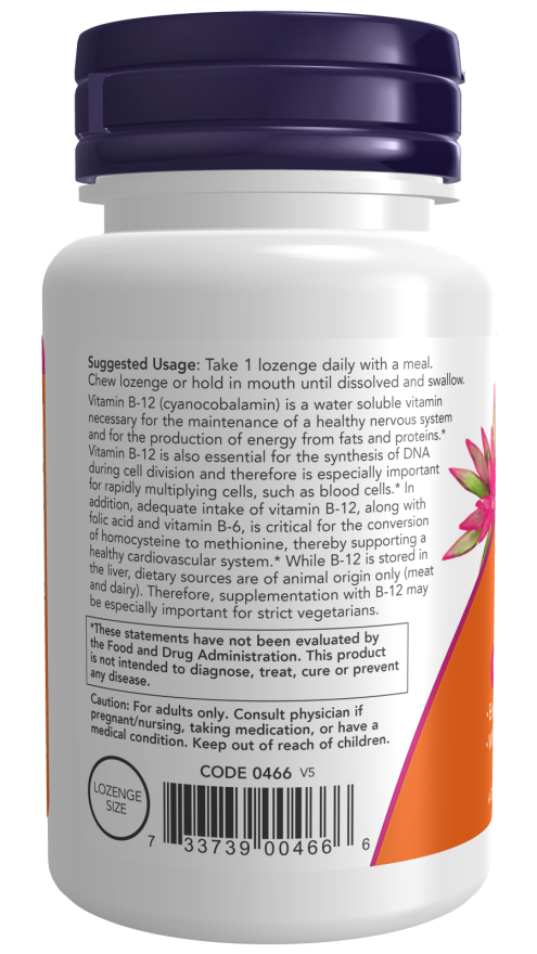 NOW Foods Vitamin B-12 1000 mcg – Energija i Metabolizam - Dobrobit