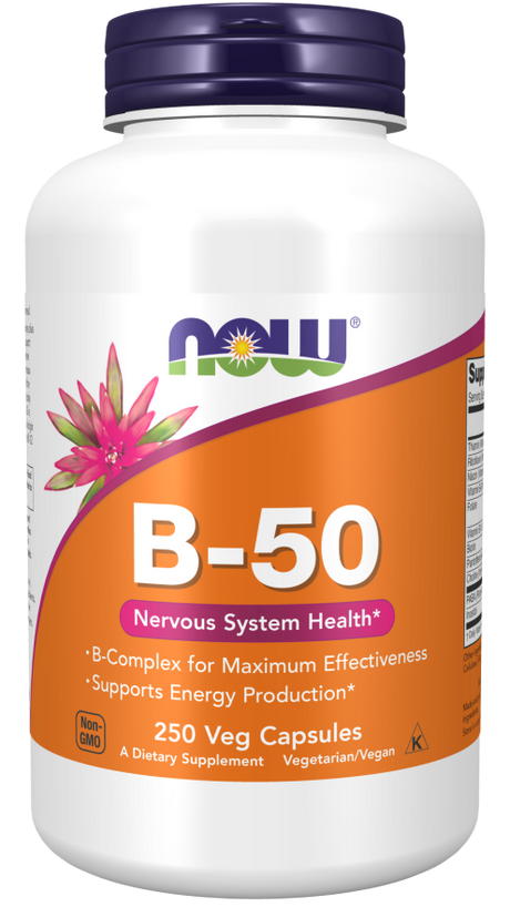 NOW Foods B-50 Kompleks – Podrška Energiji i Nervnom Sistemu - Dobrobit