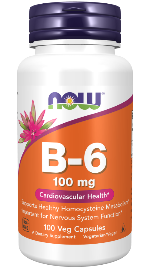 NOW Foods Vitamin B6 100 mg - Podrška Kardiovaskularnom i Nervnom Sistemu