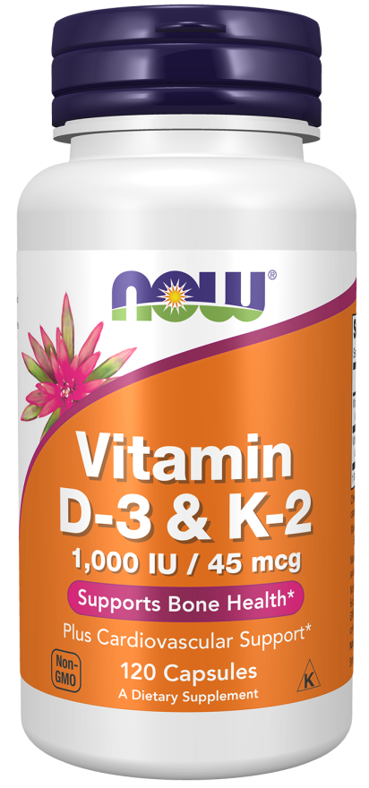 NOW Foods Vitamin D-3 & K-2 – Podrška za Kosti i Srce - Dobrobit