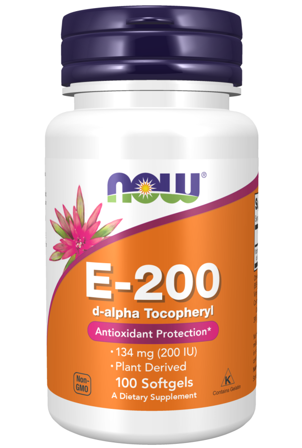 NOW Foods Vitamin E 200 IU Sa D-Alpha Tocopheryl - Prirodni Antioksidans