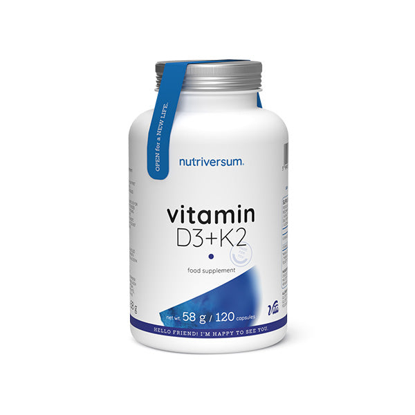 Nutriversum Vitamin D3 + K2, 120 kapsula – Podrška Imunitetu i Zdravlju Kostiju