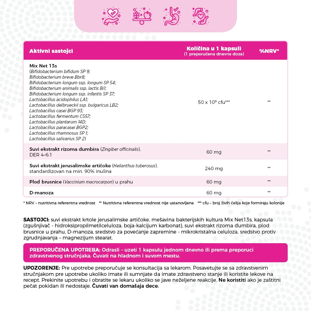 Kaltex ONABIOTIC: Ženski Probiotik za Urotrakt, Creva i Vaginalnu Ravnotežu