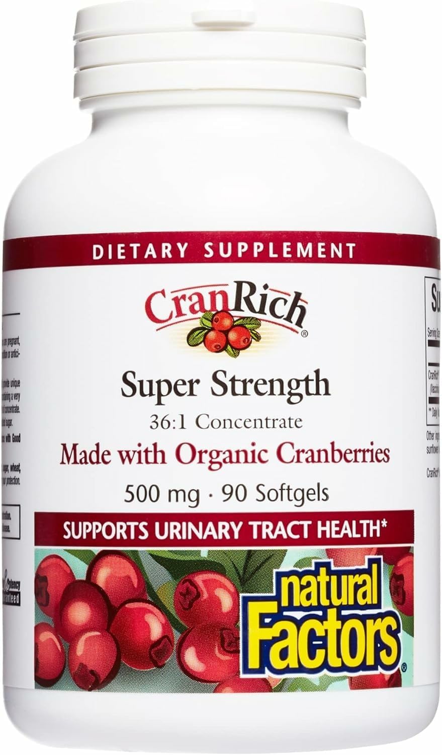 Natural Factors Organic CranRich Cranberry 500 mg kapsule