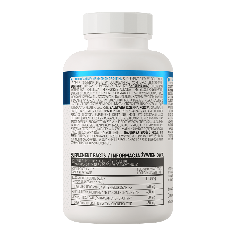 OstroVit Glucosamine + MSM + Chondroitin – Podrška Za Zglobove