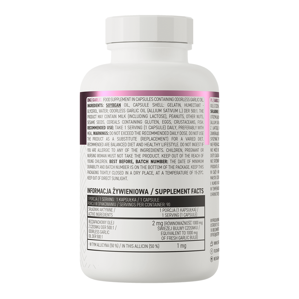 OstroVit Beli Luk 90 Kapsula – Prirodna Podrška Zdravlju Srca i Imuniteta