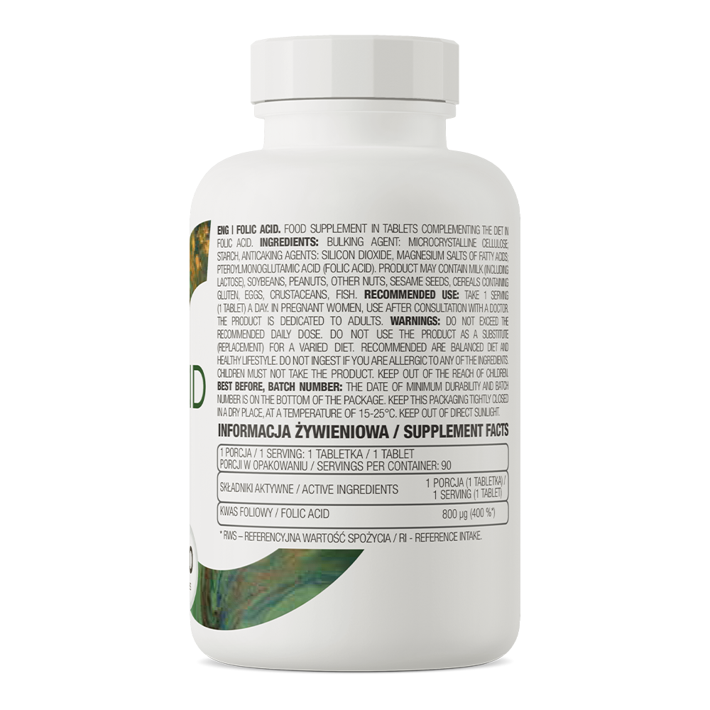 OstroVit Folna Kiselina 90 Tableta – Podrška Za Trudnice i Zdravlje Ćelija