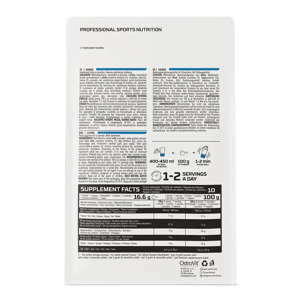 OstroVit Gainer - Formula za Povećanje Mase i Energije