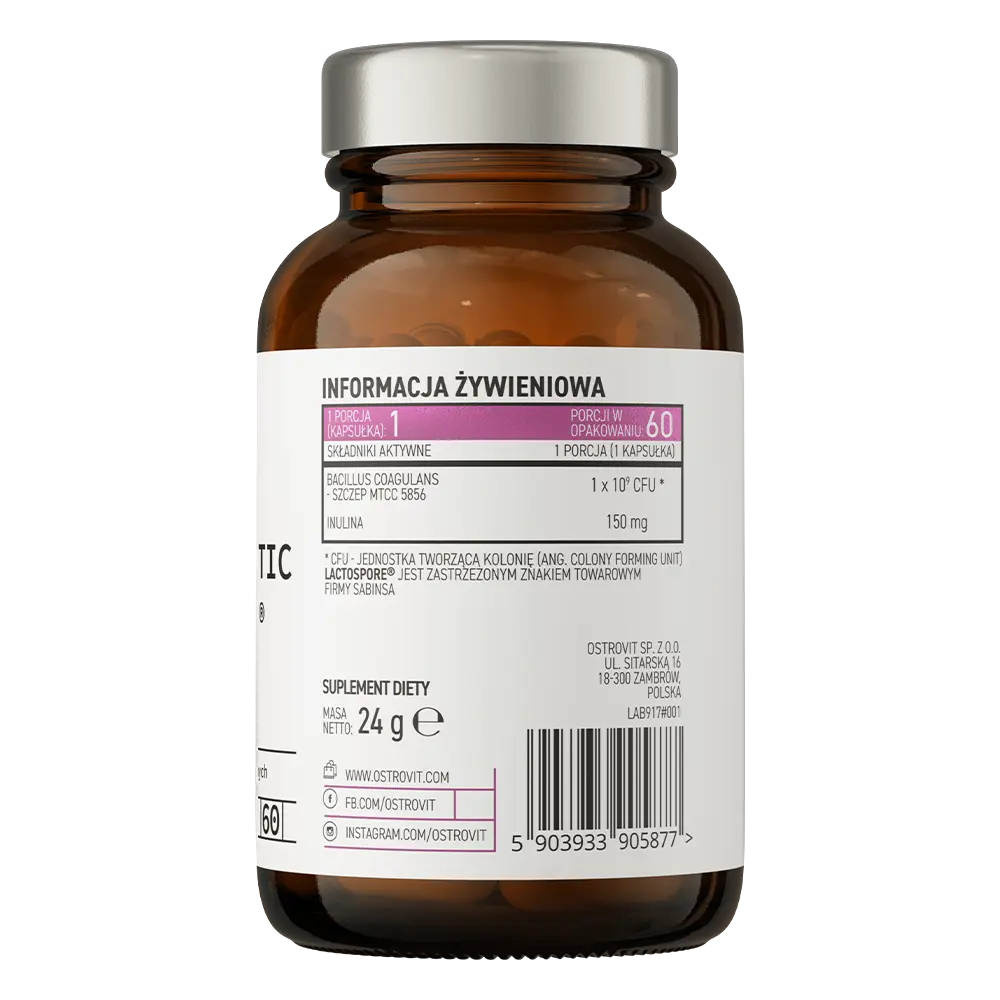 OstroVit Pharma PRO-60 BIOTIC LactoSpore® – Za Zdravu Probavu i Jak Imunitet.