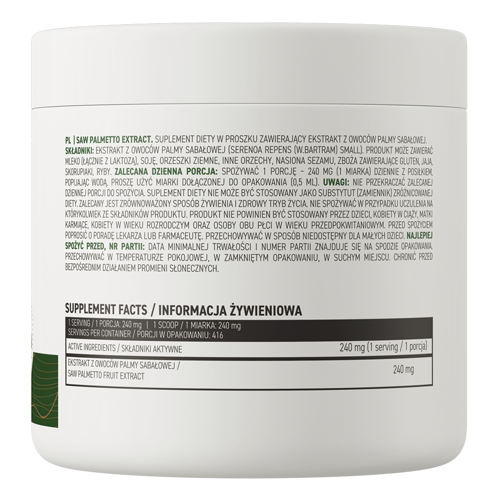 OstroVit Saw Palmetto Extract 100 g - Prirodni Ekstrakt za Zdravlje Prostate
