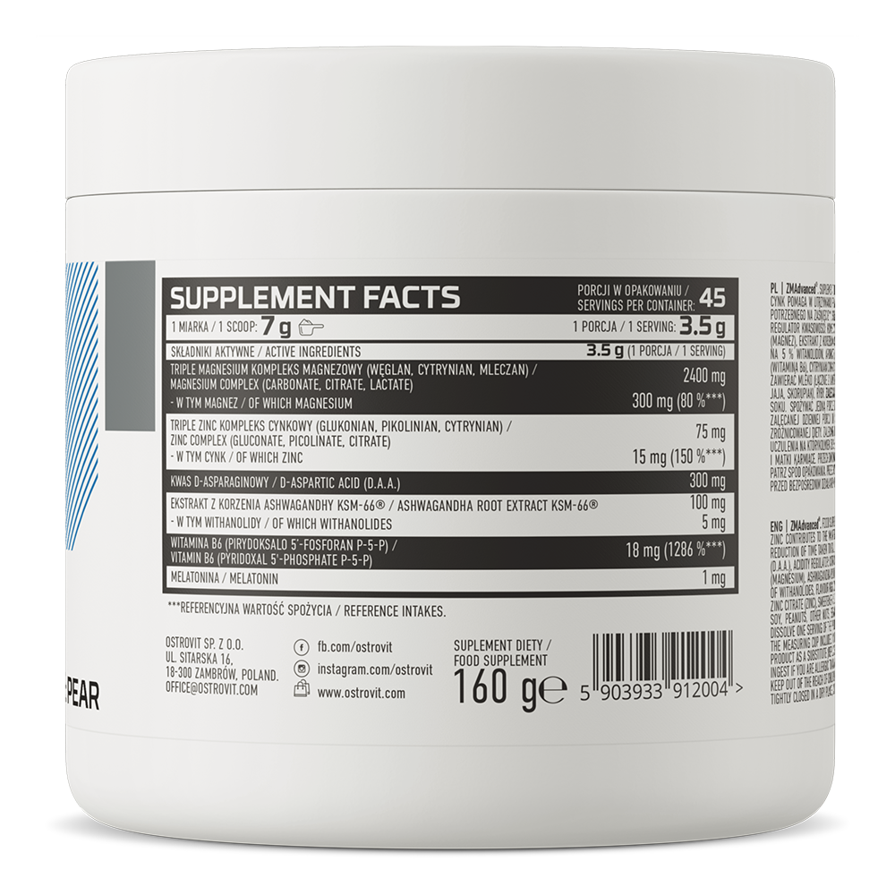 OstroVit ZMAdvanced 160g – Jabuka i Kruška, Za Energiju i Oporavak