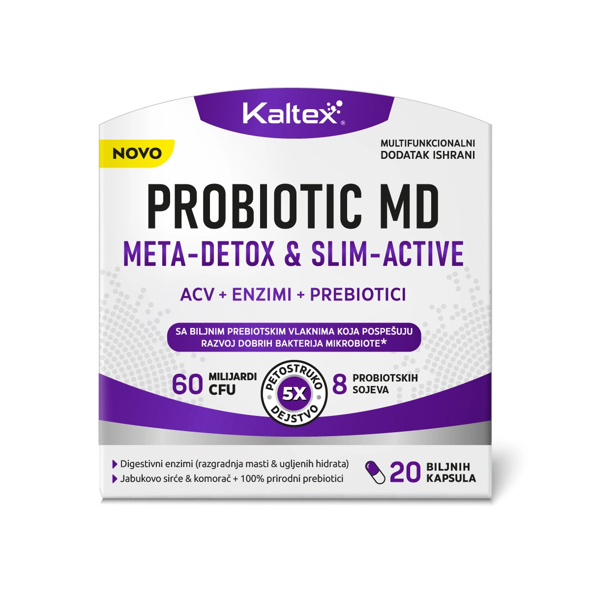 Kaltex PROBIOTIC MD 60 Milijardi: META-DETOX & SLIM-ACTIVE Formula
