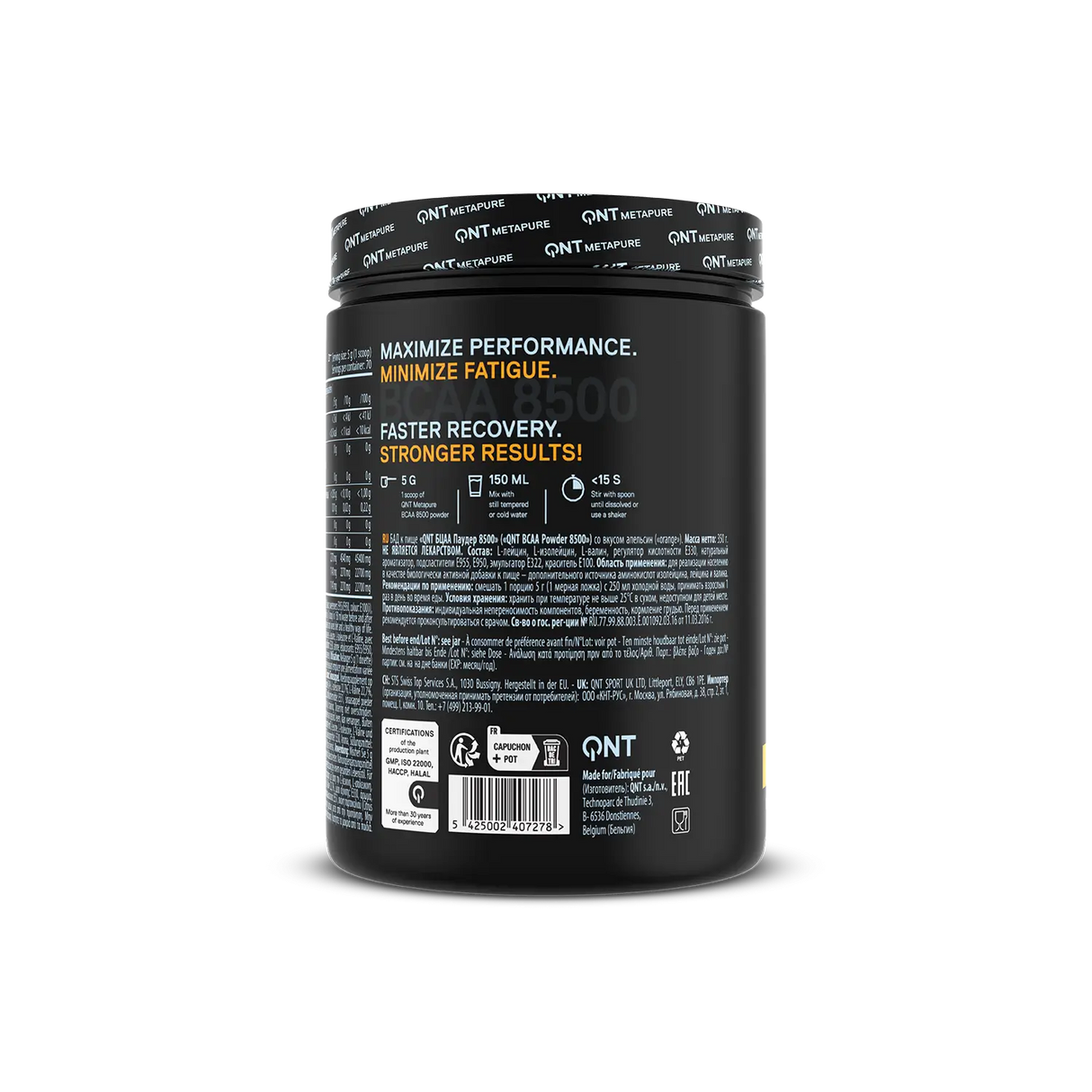 QNT BCAA 8500 – Esencijalne Aminokiseline za Mišićni Oporavak