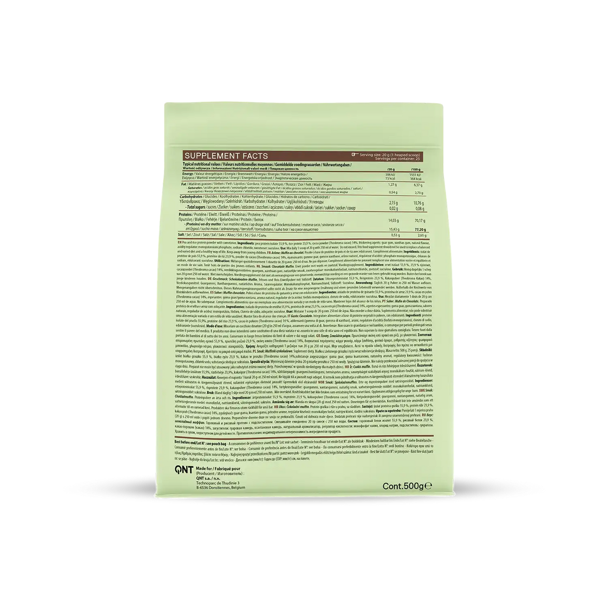 QNT Vegan Protein – Biljni Proteinski Šejk za Mišiće i Energiju