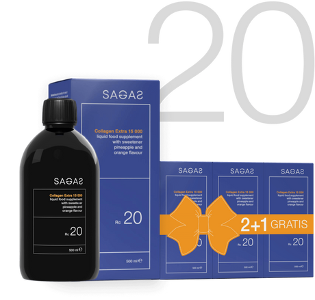 Sagas Rc 20 Collagen Extra 15 000 – Kolagen za Elastičnost i Mladalački Izgled
