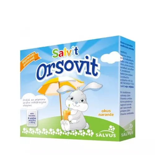 Salvit Orsovit Sa Ukusom Narandže, 6 Kesica – Prašak Za Oralnu Rehidrataciju