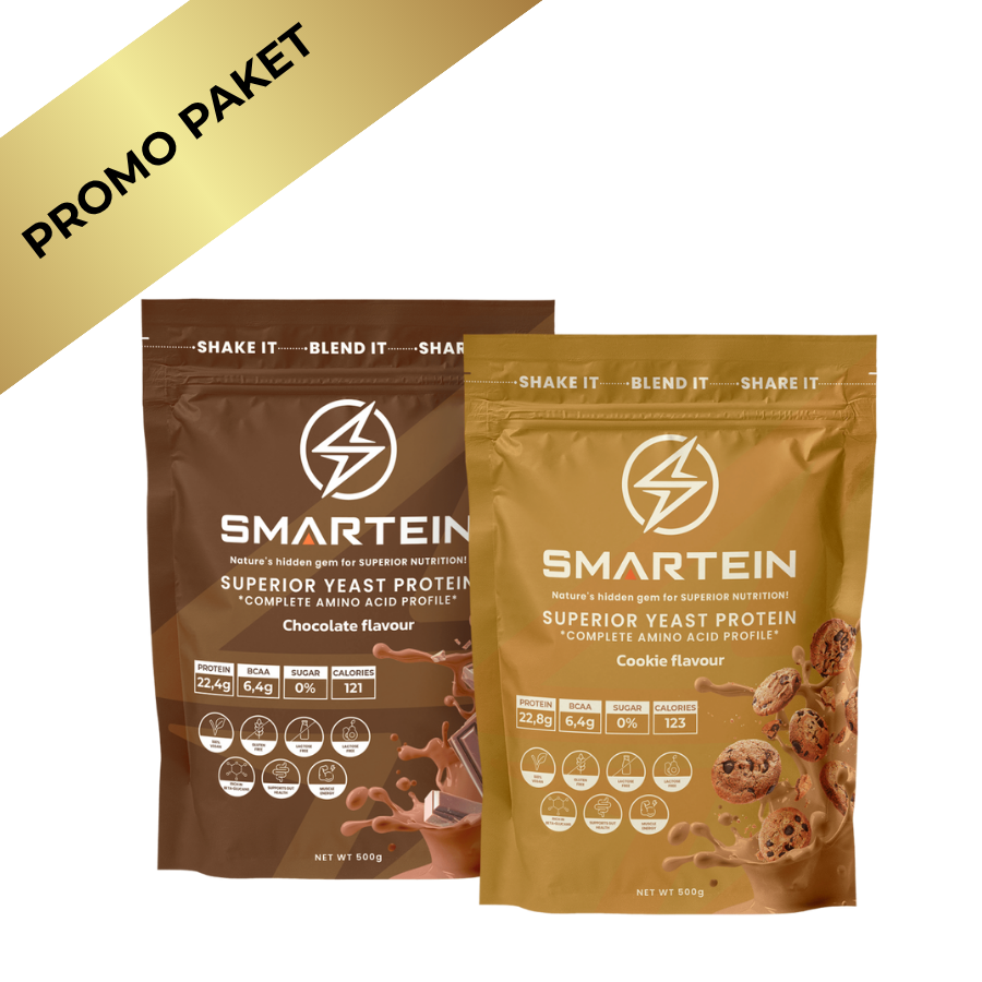 SMARTEIN Čokolada + Cookie – Premium Protein iz Kvasca (2 x 500 g)