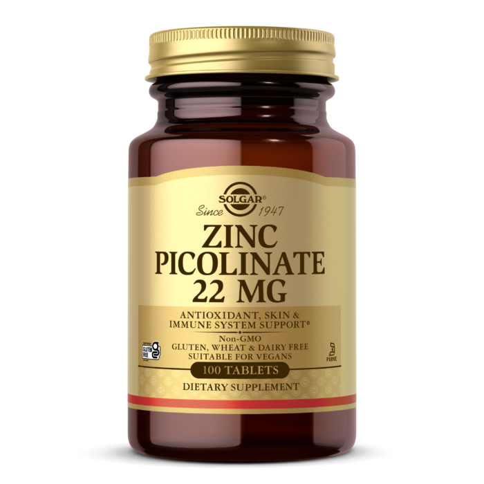Solgar Cink Pikolinat, 22 mg – Podrška Imunitetu i Zdravlju Kože, 100 Tableta - Dobrobit